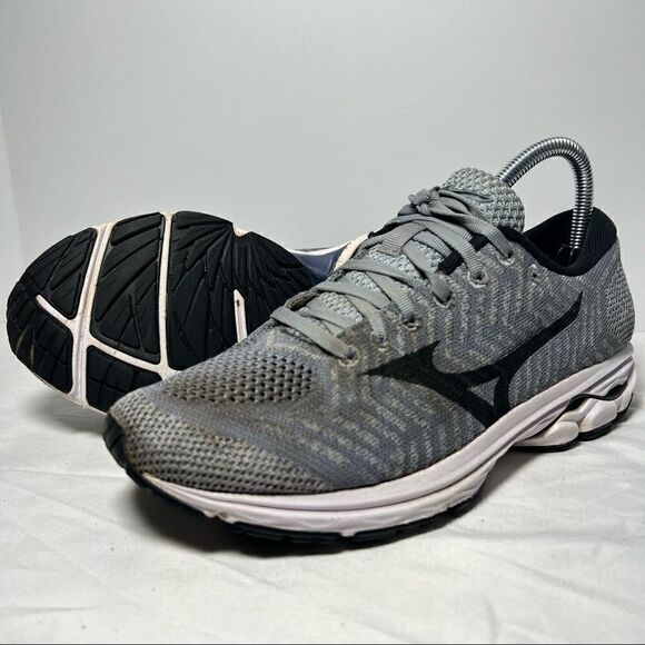 Mizuno Waveknit R2 Grey Blue Running Shoes 8.5 - Picture 1 of 12